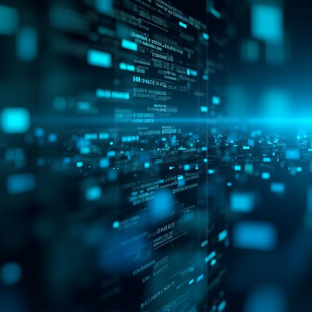 Close-up of a high-tech data visualization interface with clean typography